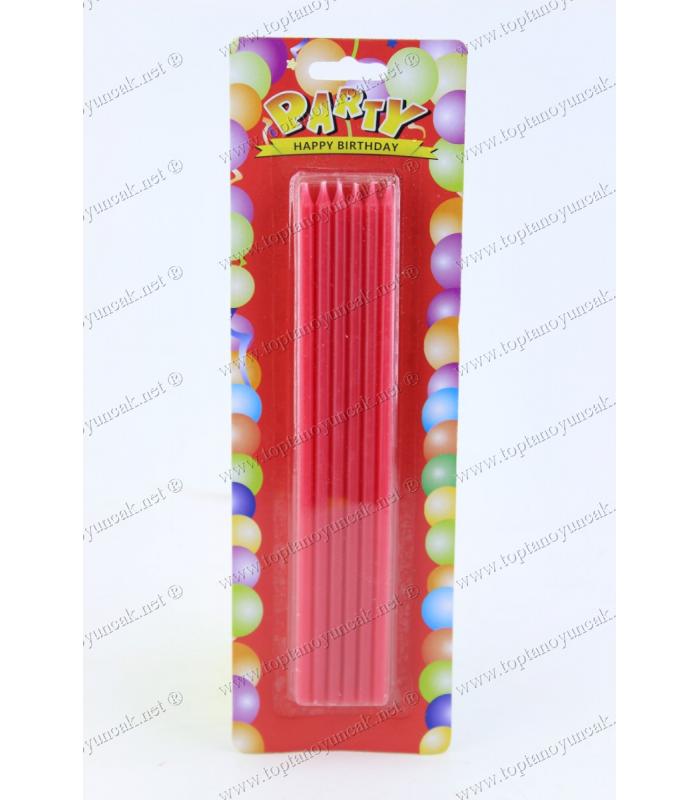 Toptan pasta doğum günü mumu stick kırmızı