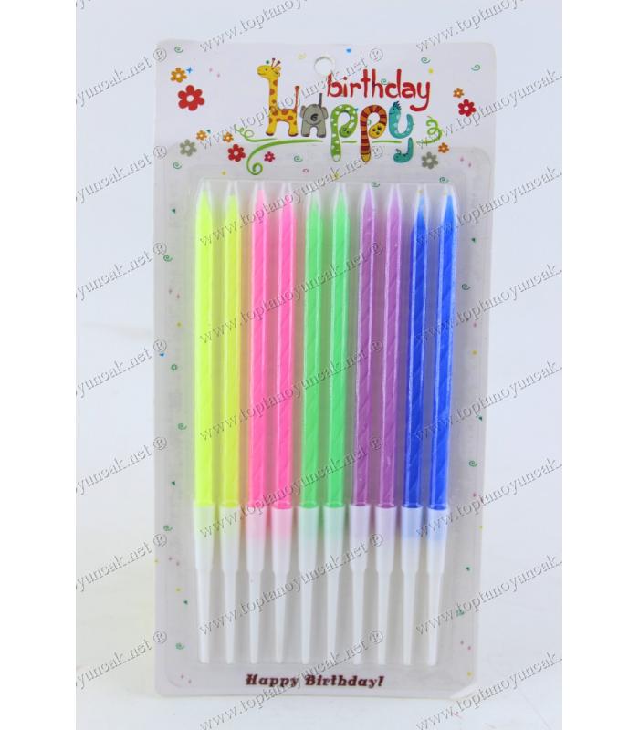 Toptan pasta mumu renkli uzun 10 lu paket