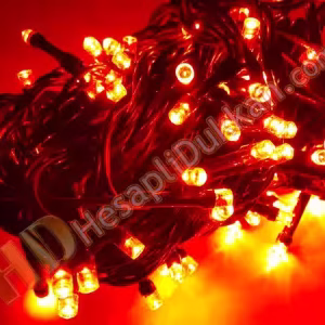 10 metre hareketli ışık 100 led yılbaşı ışıkları kırmızı