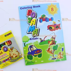 12 li pastel boya boyama kitabı set