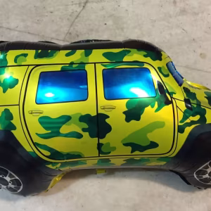 2022 Toptan büyük folyo balon sarı jeep
