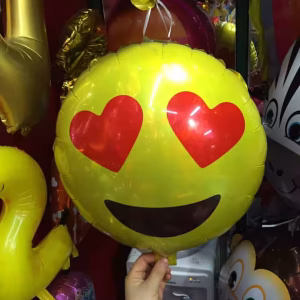 2022 Toptan küçük folyo balon kalp göz emoji