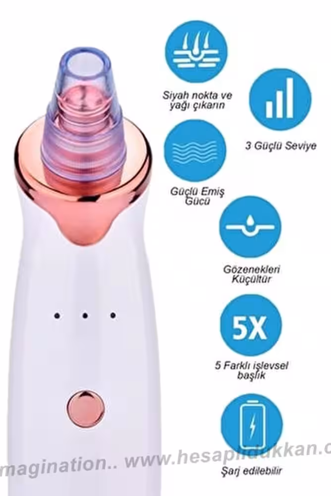5 başlıklı cilt temizleme vakum aleti