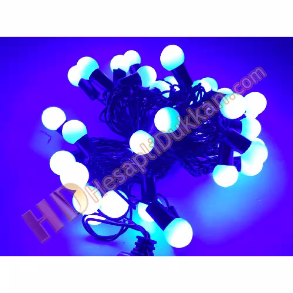 5 metre 100 led top yılbaşı ışıkları Mavi