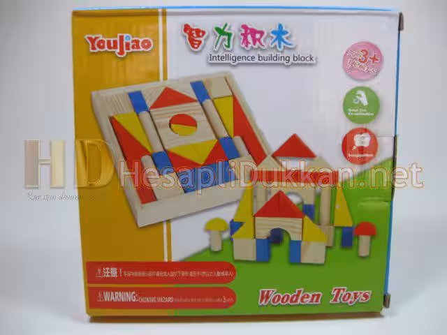 Ahşap bloklar puzzle bina yap R827
