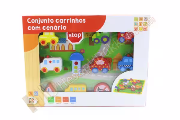 Ahşap eğitici oyuncak seti trafikte araçlar