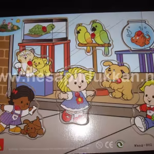Ahşap oynayan bebekler zeka geliştirici oyuncak P345