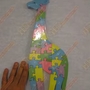 Ahşap oyuncak yapboz Zürafa harfli ve rakamlı R195