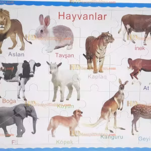 Ahşap puzzle eğitici oyuncak toptan hayvanlar