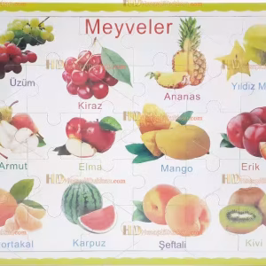 Ahşap puzzle meyveler Türkçe toptan fiyatı