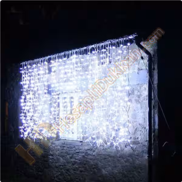 Akar perde yılbaşı ışığı 1 x 1,5 beyaz
