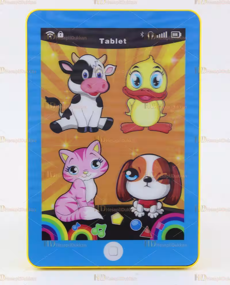 Akıllı Dokunmatik Oyuncak Tablet Sesler Müzikler Hediye Paketi Piller Dahil