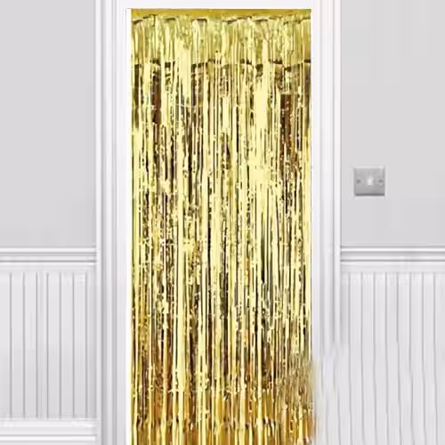 Altın Işıltılı Duvar Kapı Perdesi 90x200cm