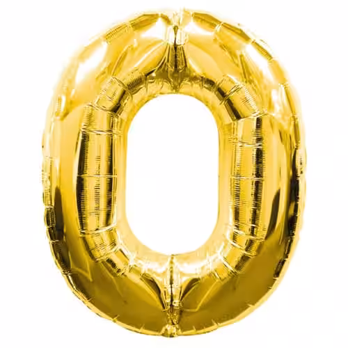Altın Renkli 0 Numara Folyo Balon