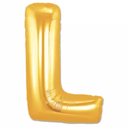 Altın Renkli L Harf Balon