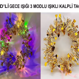 Altın Renkli LED Işıklı Hare Melek Taç