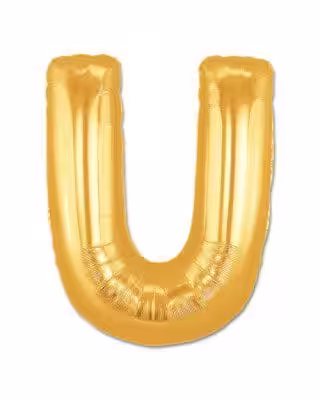 Altın Renkli U Harf Balon Toptan