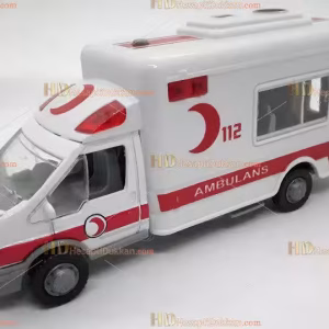 Ambulans model araç sesli ışıklı metal plastik promosyon oyuncak