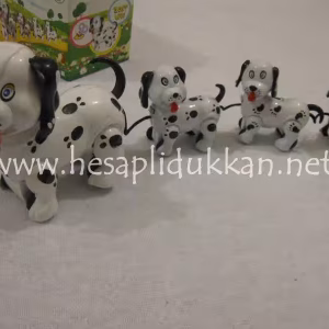 Anne köpek ve yavruları kurmalı oyuncak P500