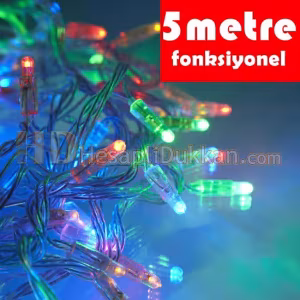 Beş metre şeffaf kablo karışık renk fonksiyonel yılbaşı ışığı