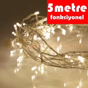 Beş metre şeffaf kablo sarı fonksiyonel yılbaşı ışığı R632
