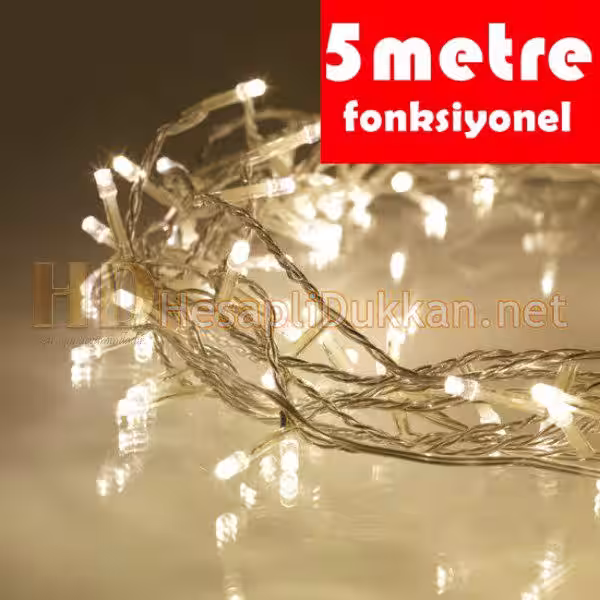 Beş metre şeffaf kablo sarı fonksiyonel yılbaşı ışığı R632