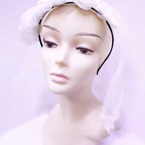 Beyaz Çiçekli Gelin Tacı
