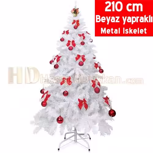 Beyaz yılbaşı ağacı 210 cm