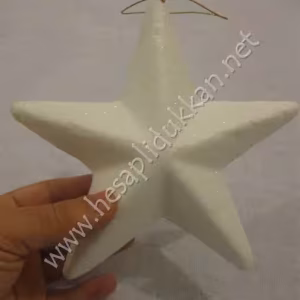 Beyaz yıldız yılbaşı ağacı süsleri P964