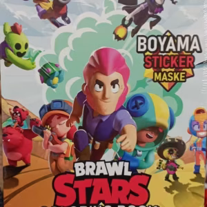 Brawl Stars Boyama Kitabı Sticker Maske 3 ü 1 Arada 16 Sayfa