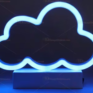 Bulut Led Neon Lamba Cloud Lamp Mavi