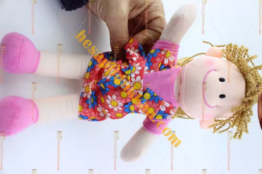 Büyük boy sesli peluş bez bebek Türkçe sesli 30 cm