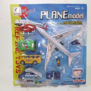 Büyük uçaklı arabalı kartela set
