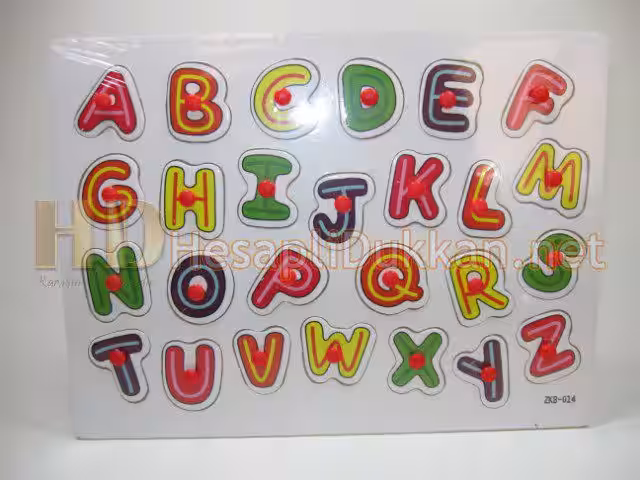 Dağınık renkli harfler eğitici puzzle R835