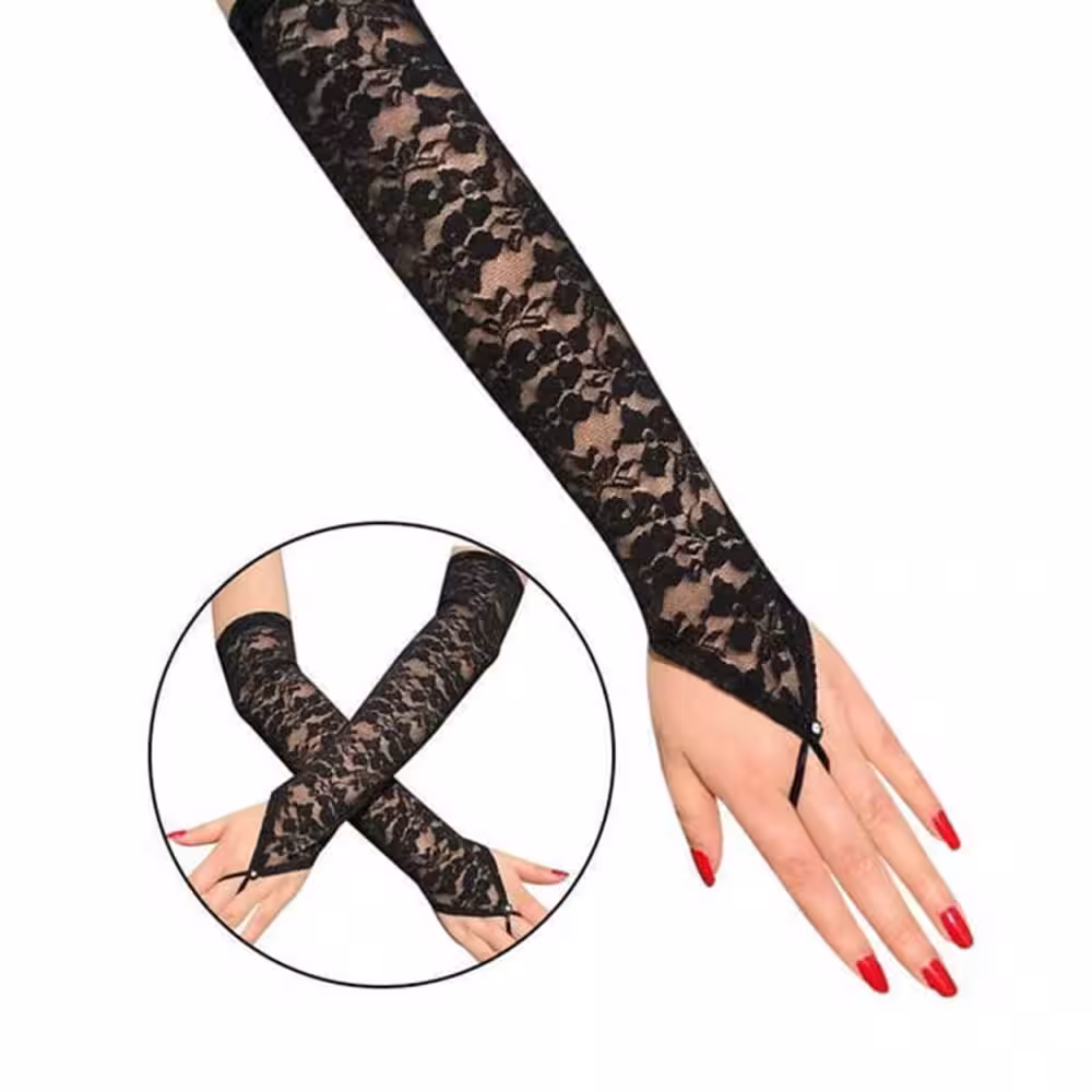 Dantel Gece Eldiveni 40cm