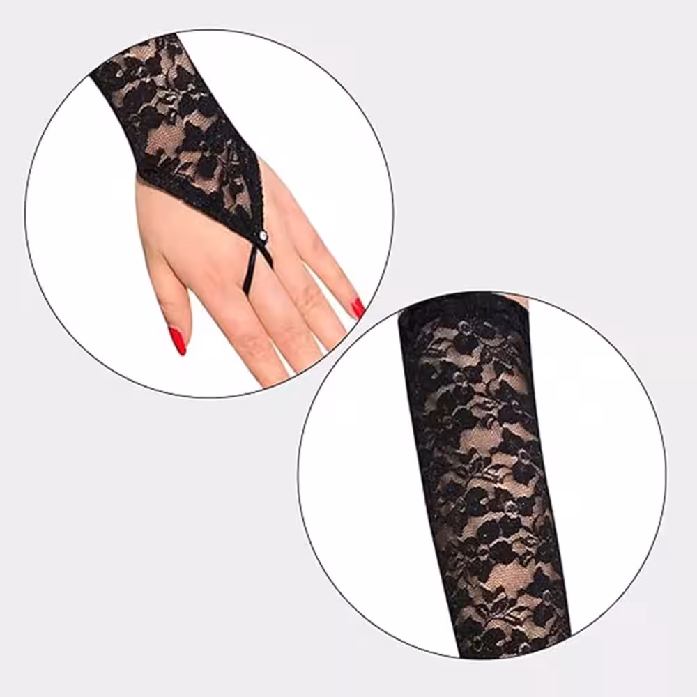 Dantel Gece Eldiveni 40cm