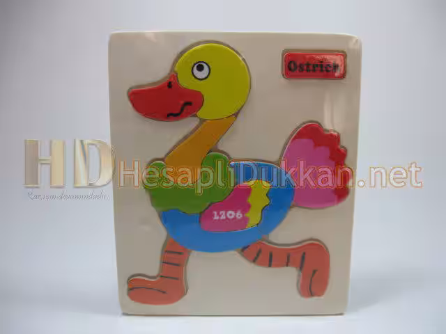 Devekuşu yapboz ahşap eğitici oyuncak R811