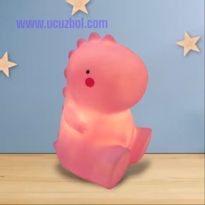 Dinozor Gece Lambası Pembe