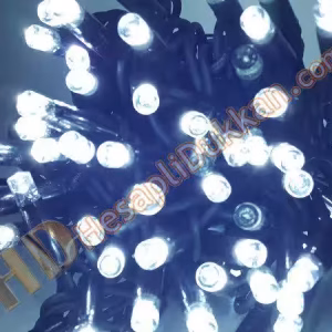 Dış mekan 10 metre 100 led yeşil renk beyaz ışık hareketli yılbaşı ışığı