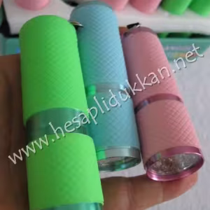 Dokuz ledli el feneri harika renkler P842