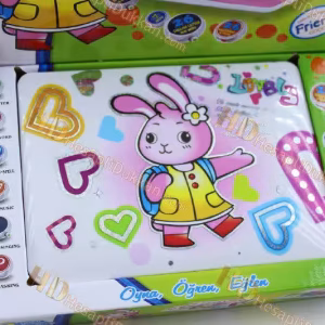 Eğitici oyuncak laptop bilgisayar Türkçe İngilizce Oyunlar Müzikler