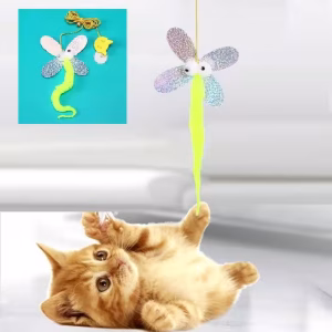 Elastik Yapışkanlı Kedi Oyun Oltası Toptan