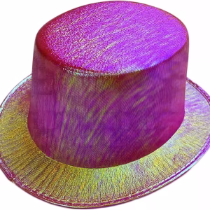 Fuşya Hologram Silindir Şapka toptan
