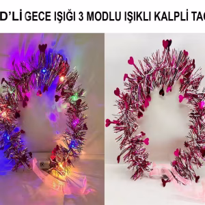 Fuşya LED'li Parti Taçı