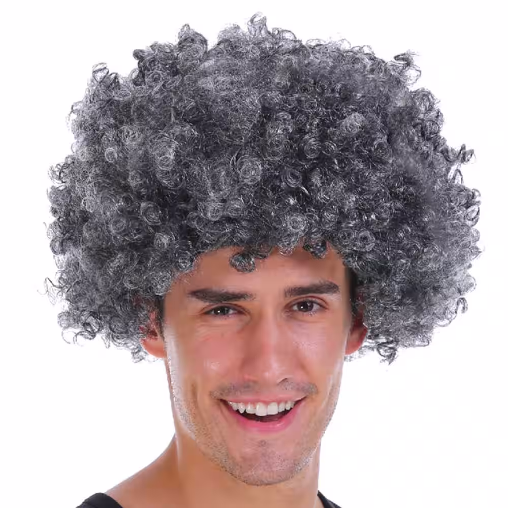 Gri Afro Peruk Toptan