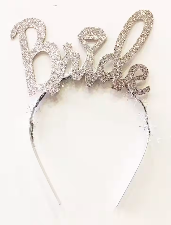 Gümüş Bride Parti Taçı