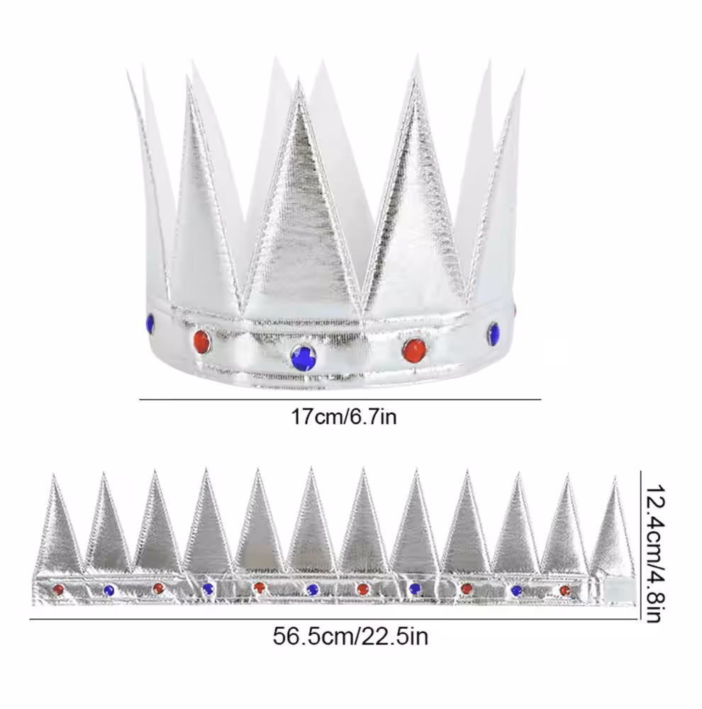 Gümüş Eva Kral Tacı 55cm Toptan
