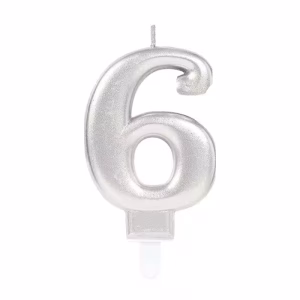 Gümüş Rakam Mumları 6