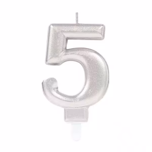 Gümüş Rakam Mumları Toptan 5