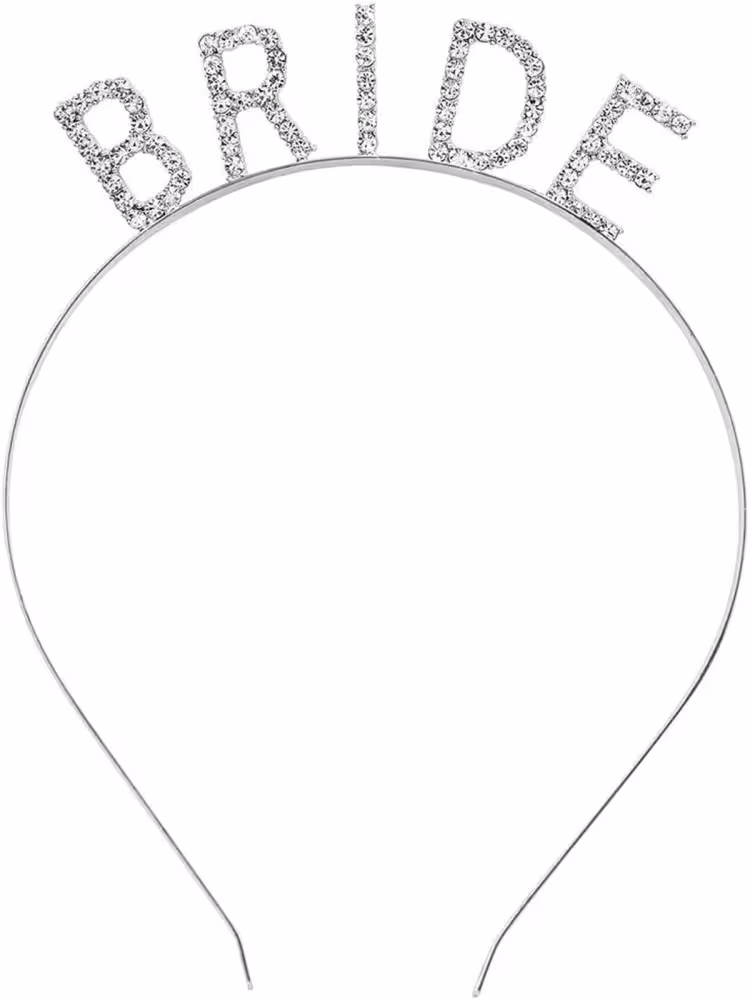 Gümüş Renkli Kristal Taşlı Bride Tacı